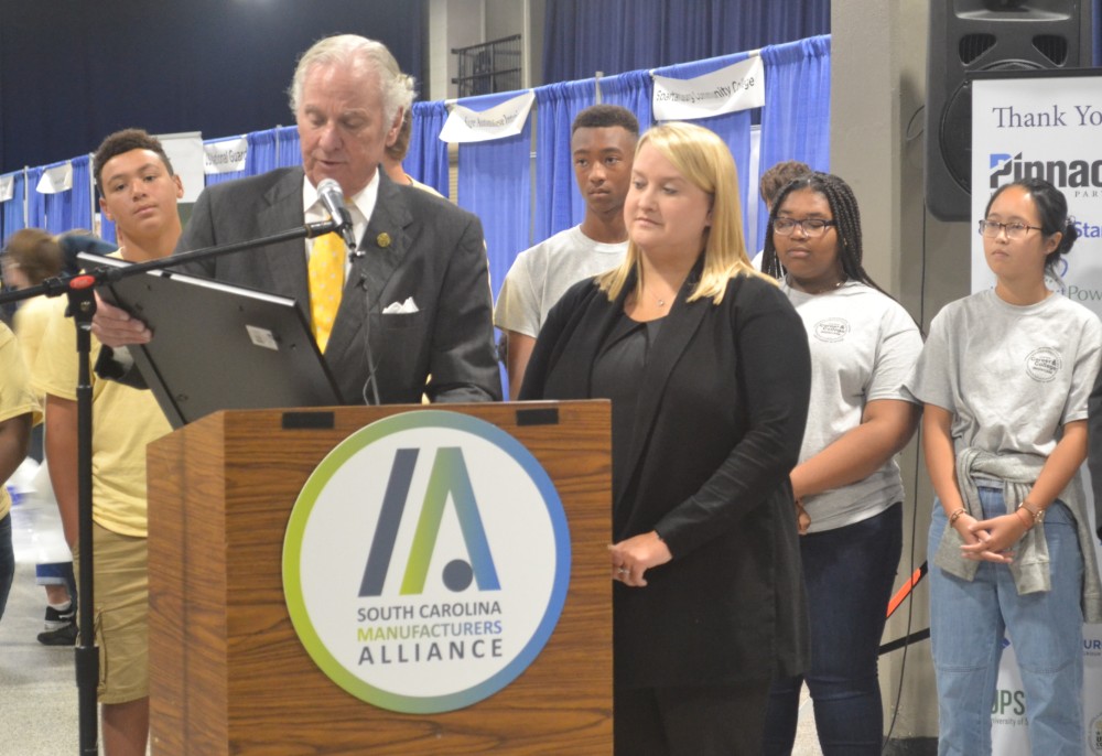 S.C. Gov. Henry McMaster proclaimed the first week in October as Manufacturing Week. (Photo/Teresa Cutlip)