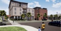 A vacant lot in downtown Charleston is being reimagined as a six-story, 65,000-square-foot mixed-use development. (Rendering/LS3P)