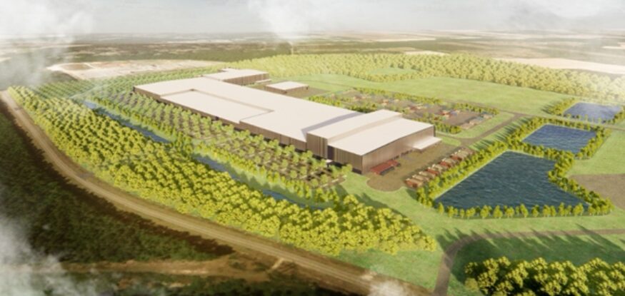 The plant in Florence County was scheduled to open in 2027. (Rendering/AESC)
