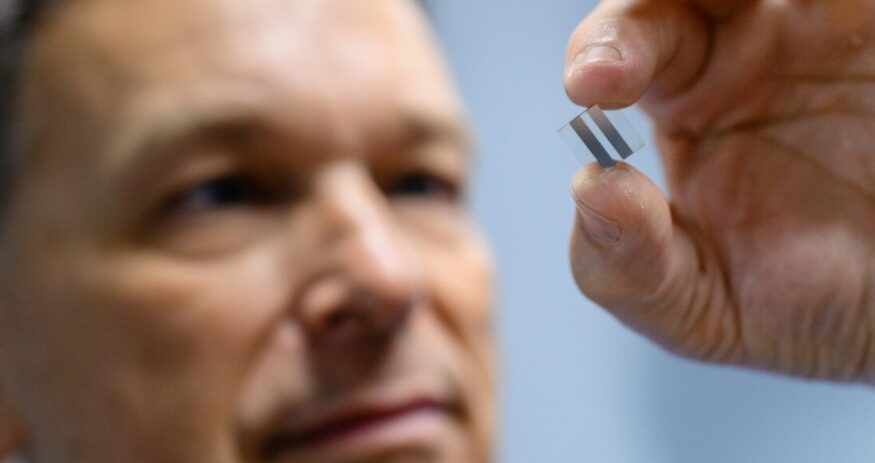 Clemson University researcher Stephen Foulger says pTPADTP could be an answer to an energy consumption challenge rising out of the AI revolution. (Photo/Clemson University)