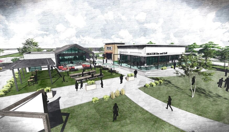 A former theater in Greenville is becoming Backyard at Pelham, a 30,000-sq-ft dining, retail, and entertainment hub opening fall 2026 on Beacon Drive. (Rendering/SVN | Palmetto)|A former theater in Greenville is becoming Backyard at Pelham, a 30,000-sq-ft dining, retail, and entertainment hub opening fall 2026 on Beacon Drive. (Rendering/SVN | Palmetto)|The vision for Backyard at Pelham is to create a space where community and commerce come together — a walkable, welcoming destination for locals and visitors alike. (Rendering/SVN | Palmetto)