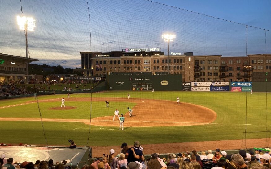 A new report shows the Greenville Drive generated nearly $300M in economic impact and spurred West End growth over the past decade in downtown Greenville. (Photo/Greenville Drive)