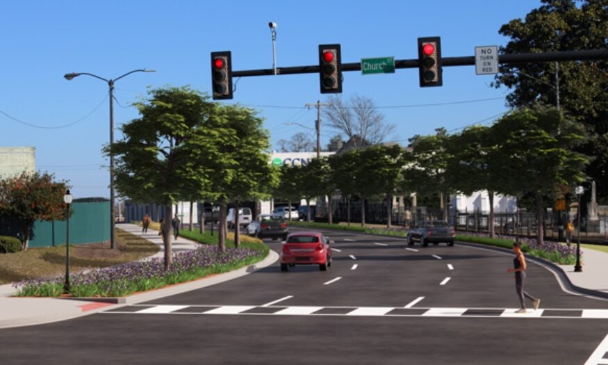Greenville launches four major infrastructure projects to boost safety and connectivity, including sidewalks, a pedestrian bridge, and streetscape upgrades. (Rendering/City of Greenville)