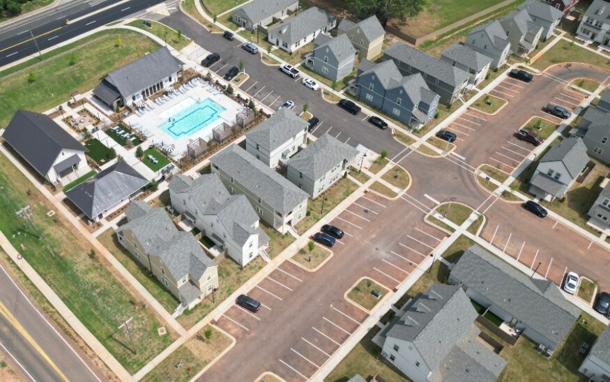 Advenir Oakley Capital LLC, a multi-family real estate investment firm, along with Capstone Building Corp., a general contractor headquartered in Birmingham, Ala., has completed construction on a $78 million cottage community development in Greer, called LEO Jamestown. (Photo/Advenir Oakley Capital)