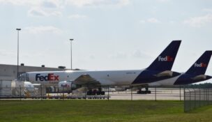Fedex operates a busy air freight center near Inland Port Greer, but Greenville-Spartanburg International Airport reports that more and more companies are turning to passenger planes to carry commercial cargo. (Photo/Molly Hulsey)|Logistics4: The South Carolina ports system reports that its operations were not impacted by the CrowdStrike crash, while other ports across the nation were troubleshooting the issue on July 19. (Photo/Molly Hulsey)