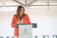 Haley Grau, executive director of the Middle Tyger Community Center, speaks during the groundbreaking ceremony of the Middle Tyger Education Center. (Photo/Middle Tyger Community Center)