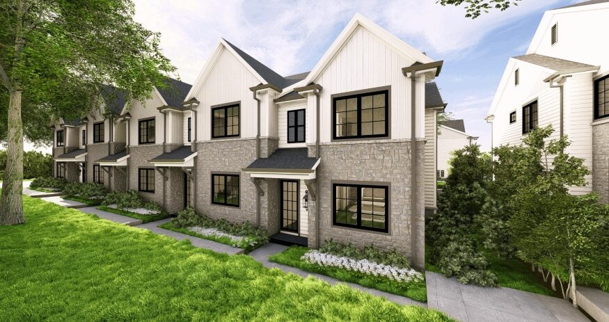 Each townhome will feature approximately 1,800 square feet of living space and three bedrooms with two full bathrooms. (Rendering/Vi Development)