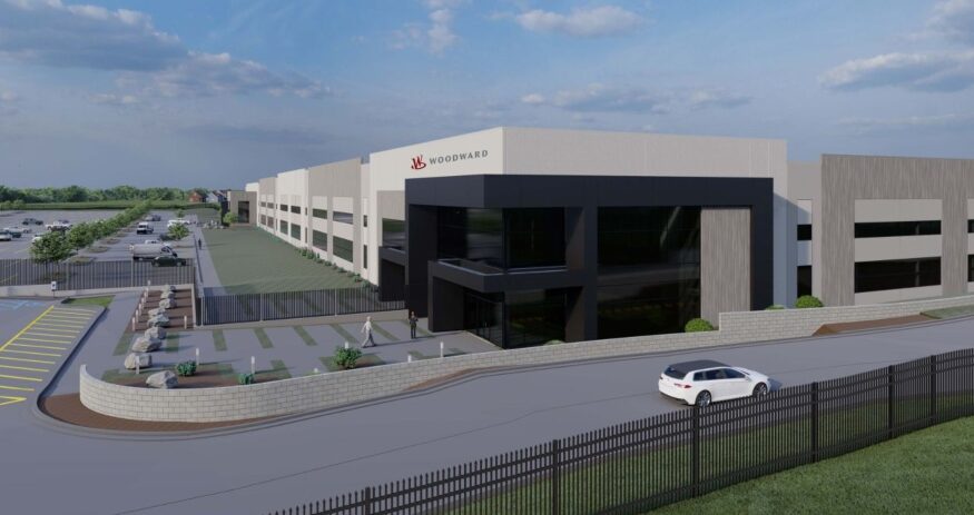 A company working in energy control solutions for aerospace and industrial markets will construct a 300,000-square-foot precision manufacturing facility in Greer. (Rendering/Woodward)