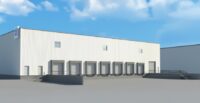 A rendering of the ZF Gray Court northwest expansion to the existing building, which is designed to enhance logistics space with flexible capacity, efficient dock access and optimized material flow to meet current and future business needs. (Rendering/ZF)|ZF Gray Court leaders gather Sept. 9 to officially break ground on the logistics expansion. From left to right: Alessandro Hammann, Anderson McMaster, Stefan Seeger, Rebecca Varghese, Michael Morris, Marcio Cabeca, Frank Heap, and Carrie Norell. (Photo/ZF)