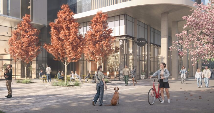 Greenville Gateway will put occupants on the former Memorial Auditorium for the first time in almost three decades and serve as an entryway to downtown from Interstate 385. (Rendering/Johnson Design Group)|The Greenville City Council approved a $130 million Gateway project at 250 N. Church St., featuring a 29-story tower, public plaza, art gallery and infrastructure upgrades. (Rendering/Johnson Design Group)