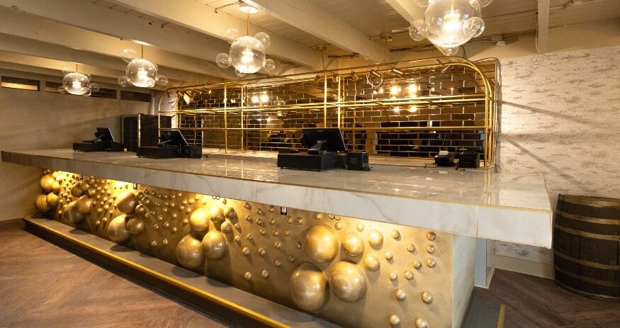 Owners Jordan Giles and Juliet Brown expect The Champagne Restaurant & Lounge to open this spring. (Photo/Colliers)