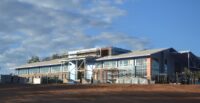 Several buildings that will make up the Harvey S. Peeler Jr. College of Veterinary Medicine are under construction on West Queen Street in Pendleton, near some of Clemson University’s facilities such as the T. Ed Garrison Arena and Expo Center. (Photo/Ross Norton)