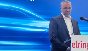 Wilfried Hoch is general manager of the Easley site for ElringKlinger. (Photo/Ross Norton)|The first part of the ElringKlinger location in Easley is already operating with about 50 employees on site. The company CEO says it will serve as the e-mobility hub for the American market. (Photo/Ross Norton)|Alliance Pickens’ Ray Farley played a key role in bringing ElringKlinger to Speedway Industrial & Technology Park. (Photo/Ross Norton)