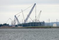 V.C. Summer Nuclear Station's unit two is shown under construction near Jenkinsville, S.C., during a media tour of the facility Wednesday, Sept. 21, 2016. (AP Photo/Chuck Burton)