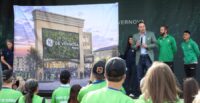 GE Vernova CEO Scott Strazik announces an agreement that will name GE Vernova Park at BridgeWay Station, a venue under construction now in anticipation of the 2026 season for the Greenville Triumph and Greenville Liberty soccer teams. (Photo/Reel Video & Stills)