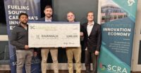 Pictured (left to right) are Javon Jones, SCRA senior investment associate; Joshua Snead, Rainwalk Technology CEO; Mitch Smith, SCRA senior investment manager; Lee MacIlwinen, SCRA chief program officer. (Photo/SCRA)