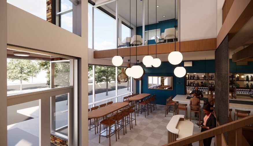 Slip 53, a new seafood and oyster bar from Foundry Group, is opening in Five Points, bringing modern coastal flavors and a renovated historic space. (Rendering/The Foundry Group)