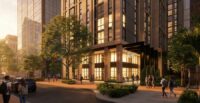 A rendering shows ōLiv Columbia, a two-tower mixed-use development planned for 1401 Main St. that will add apartments, student housing, retail space and parking to downtown Columbia’s Main Street corridor. (Rendering/Core Spaces)