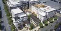 Landmark Properties and Henderson Park have closed on a 1.21-acre site where they plan to build Mark Charleston, a six-story student housing complex. (Rendering/Greenberg Farrow)