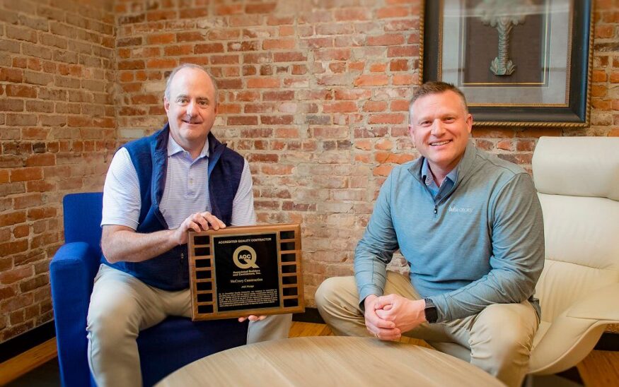 Chairman Allen Amsler, left, and Allen Bridgers, president and CEO, lead McCrory Construction through a planned transition. (Photo/McCrory Construction)