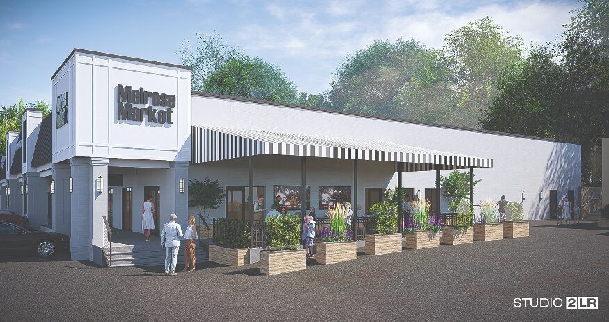 Melrose Market is a café-style restaurant that will feature casual indoor seating, a full bar, a lounge and an outdoor patio. (Rendering/Studio 2LR)