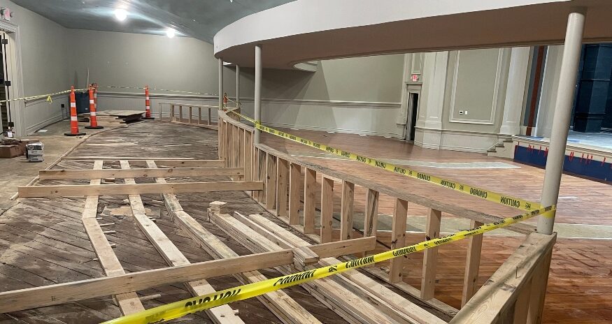 Interior renovations will reduce the number of seats but make the theater more accessible and more comfortable. (Photo/Mill Town Players)