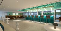 A rendering shows the pool lounge at Live Oak Charleston, which will feature a saltwater pool, patio rooms and a poolside bar when the downtown hotel opens in April. (Rendering/ Tribute Portfolio)