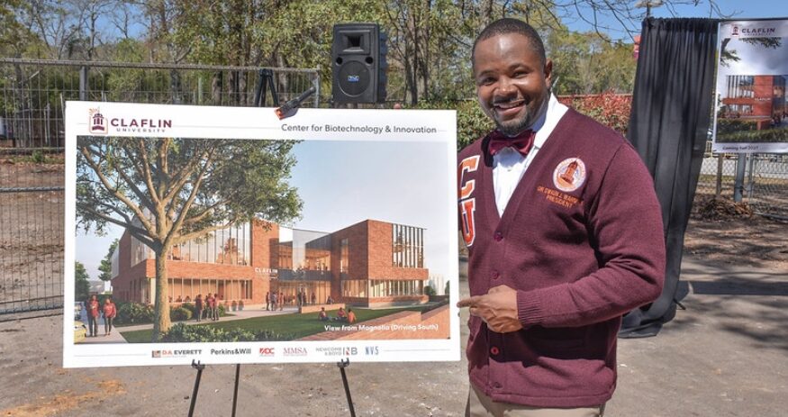 Claflin University has broken ground on a new Center for Biotechnology and Innovation to expand STEM education and research in Orangeburg. (Photo/Claflin University)