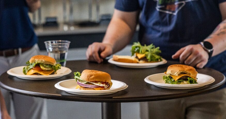 The Hub City Spartanburgers pay special attention to providing fans with a dish that’s near and dear to the team’s name. Fans can make burgers the way they like them at a burger bar. (Photo/Hub City Spartanburgers)
