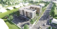 Developers and community partners broke ground on Southernside West, a 54-unit affordable senior housing community planned for Greenville’s Southernside neighborhood. (Rendering/McMillan Pazdan Smith)
