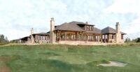 A rendering shows the future clubhouse complex at Kawonu Golf Club, a private golf-only club under development near Greenville. (Rendering/Joel Newman)
