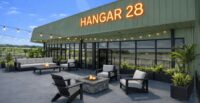 A rendering of Hangar 28 Kitchen & Events, which will bring a full-service restaurant, bar and event venue to Greenville Downtown Airport this summer. (Image/Hanger 28 Kitchen & Events)