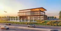 Trinity Partners has unveiled Link85, a 126,950-square-foot headquarters office building in Greer designed to attract companies expanding or relocating to the Greenville-Spartanburg region. (Rendering/Gensler)