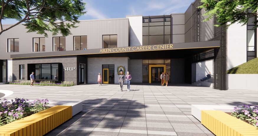 The latest Under Construction roundup showcases commercial development projects across South Carolina, including schools, industrial facilities and mixed-use developments. The Aiken County Career & Technology Center is taking shape in Warrenville. (Rendering/Goodwyn Mills Cawood)