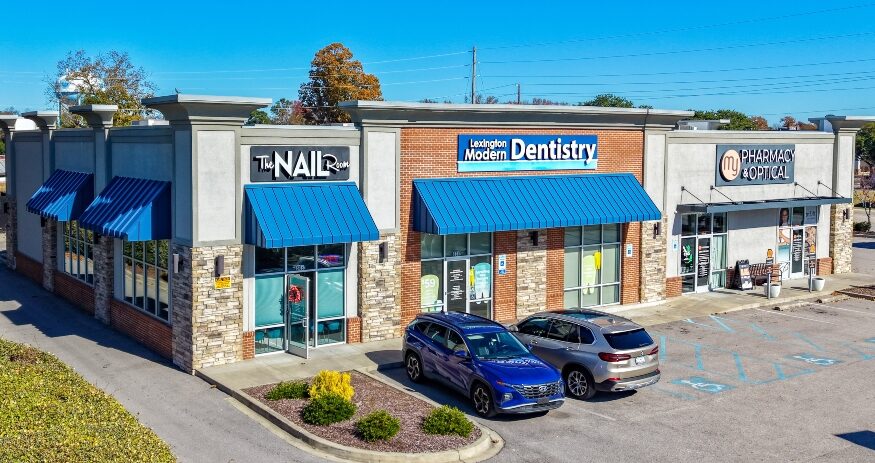 Hanley Investment Group Real Estate Advisors brokered the $3.67 million sale of a fully leased retail center in Lexington anchored by Lexington Modern Dentistry. (Photo/Hanley Investment Group)