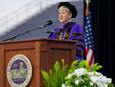 Furman University President Elizabeth Davis will retire in 2027 after leading the Greenville institution for 12 years and overseeing its bicentennial celebration and record fundraising campaign. (Photo/Furman University)