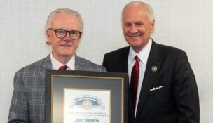 Gov. Henry McMaster presented the Order of the Palmetto, South Carolina's highest civilian honor, to SCTAC President and CEO Jody Bryson in recognition of his contributions to the state's economic development. (Photo/Amy Randall Photography)