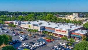 Continental Realty Corp. has sold Sweetgrass Corner and The Shops at Towne Centre Way in Mount Pleasant after transforming the property into a fully leased retail destination anchored by Trader Joe's, HomeSense and Golf Galaxy. (Photo/Continental Realty Corp.)