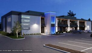 Trinity Partners has sold 4700 Forest Drive in Columbia’s Forest Acres district. The 22,000-square-foot building is slated for renovations. (Rendering/Studio 2LR)