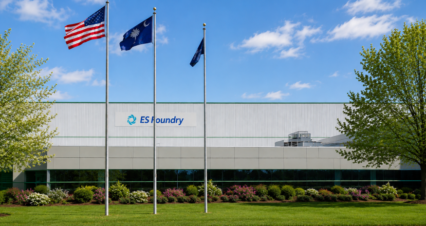 ES Foundry has completed a 2 gigawatt expansion at its Greenwood facility, bringing its total annual solar cell manufacturing capacity to 3 gigawatts. (Photo/ES Foundry)