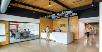 GMC’s existing lobby at The Commons reflects the firm’s current Greenville office environment, which will be expanded to accommodate continued growth. (Photo/Goodwyn Mills Cawood)