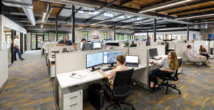 GMC's existing work spaces at The Commons will be expanded with additional workstations and collaborative areas as the Greenville team grows. (Photo/Goodwyn Mills Cawood)