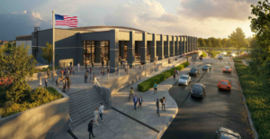 A rendering shows the planned Prisma Health Performance Center in Greer, a 200,000-square-foot sports and events facility expected to open in early 2027. (Rendering/McMillan Pazdan Smith)