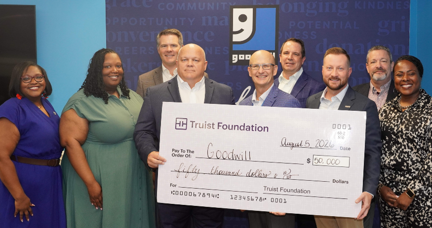 Truist Foundation has awarded Goodwill Industries of Upstate/Midlands South Carolina $50,000 to expand its Clean Tech Accelerator workforce program. (Photo/GIUMSC)
