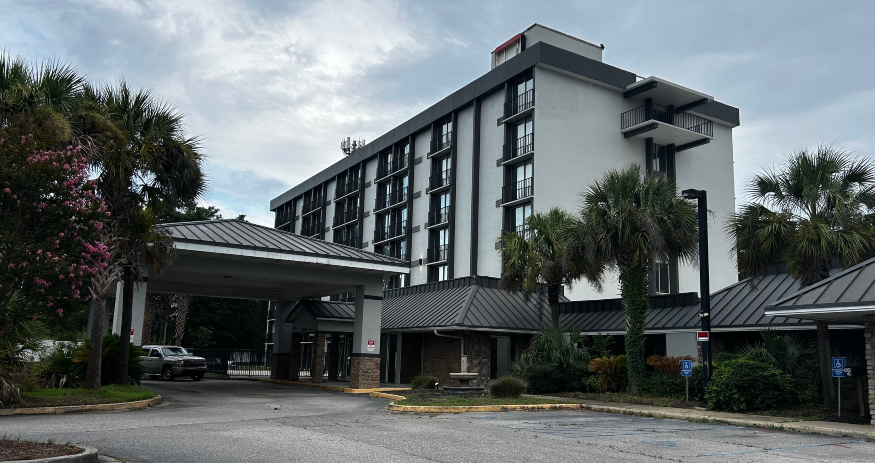 The former Grand Hotel at 3640 Dorchester Road in North Charleston is slated for conversion into an affordable housing development by Brick Lane. (Photo/Jenny Peterson)